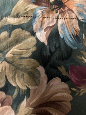Vintage Green Floral Print Ralph Lauren 100% Cotton King Pillow Cases
